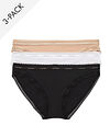 Calvin Klein Underwear 3-Pack Bikini Black/White/Almond
