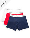 Calvin Klein Underwear 3-Pack Cotton Stretch Low Rise Trunk White/Red/Blue