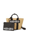 Kenzo Small Raffia Basket Black