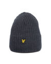 Lyle & Scott Knitted Ribbed Beanie Mid Grey Marl