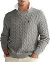 Polo Ralph Lauren Cable-Knit Cotton Sweater Grey Heather