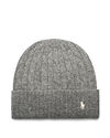 Polo Ralph Lauren Cable-Knit Wool-Cashmere Hat Grey