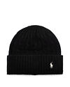 Polo Ralph Lauren Cable-Knit Wool-Cashmere Hat Polo Black
