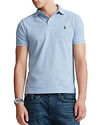 Polo Ralph Lauren Custom Slim Fit Mesh Polo Shirt Blue