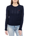 Polo Ralph Lauren Slim Fit Cable-Knit Sweater Navy