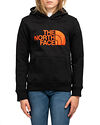 The North Face Junior Drew Peak Hoodie Tnf Black/Red Orange