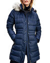 Tommy Hilfiger Th Ess Tyra Down Coat With Fur Desert Sky