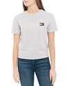 Tommy Jeans Tjw Tommy Badge Tee Silver Grey Htr