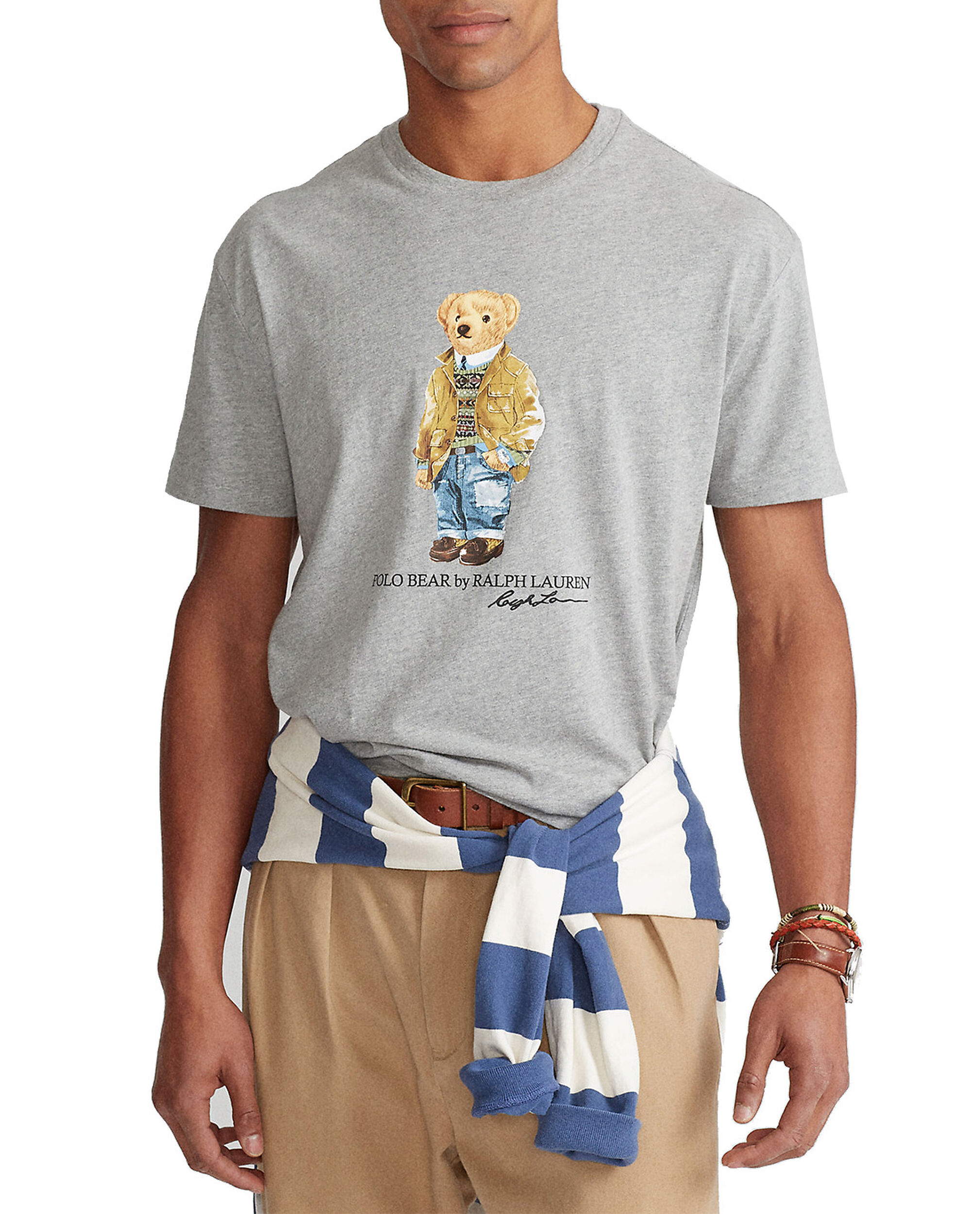 Polo Ralph Lauren Custom Slim Fit Polo Bear T-Shirt Grey T-shirts med