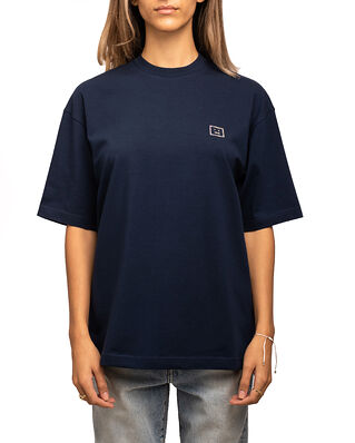 Acne Studios Exford Face T-Shirt Navy/Sparkle