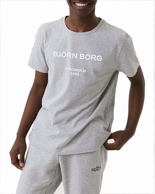 Björn Borg  Junior Borg Logo T-shirt Light Grey Melange
