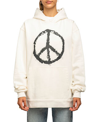 BLK DNM Sweater 11 White Black Peace Print