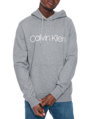 Calvin Klein  Cotton Logo Hoodie Mid Grey Heather
