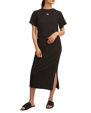 Calvin Klein Jeans CK Rib Long T-Shirt Dress Ck Black