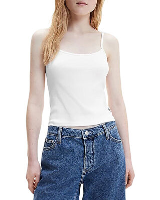 Calvin Klein Jeans Ck Rib Strappy Top Bright White
