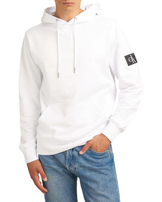 Calvin Klein Jeans Monogram Sleeve Badge Hoodie Bright White