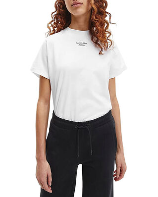 Calvin Klein Jeans Stacked Logo Loose Tee Bright White