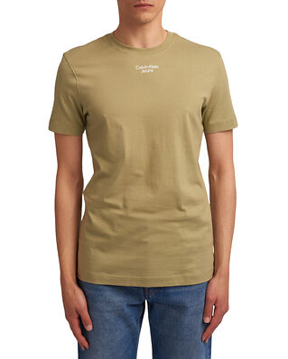 Calvin Klein Jeans Stacked Logo Tee Faded Olive