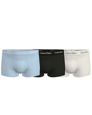 Calvin Klein Underwear 3-Pack Low Rise Trunk Rain Dance/ Black/ Ivory