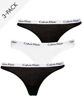 Calvin Klein Underwear 3-Pack Thongs Black/White/Black