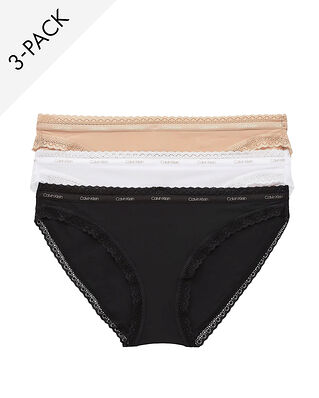 Calvin Klein Underwear 3-Pack Bikini Black/White/Almond