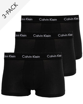 Calvin Klein Underwear 3-Pack Low Rise Trunks Cotton Stretch Black