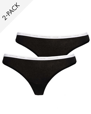 Calvin Klein Underwear Thong 2-pack Black