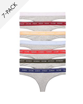 Calvin Klein Underwear Thong 7PK Grey Heather_Colour WB