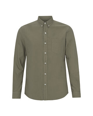 Colorful Standard Organic Button Down Shirt Dusty Olive