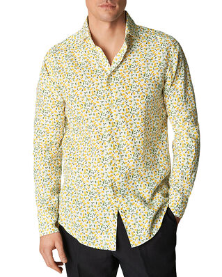 Eton Yellow Lemon Print Linen Shirt