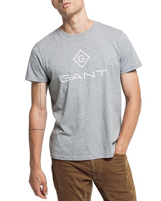 Gant Gant Lock Up Ss T - Shirt Grey Melange