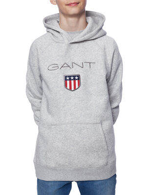 Gant Junior Gant Shield Logo  Sweat Hoodie Light Grey Melange