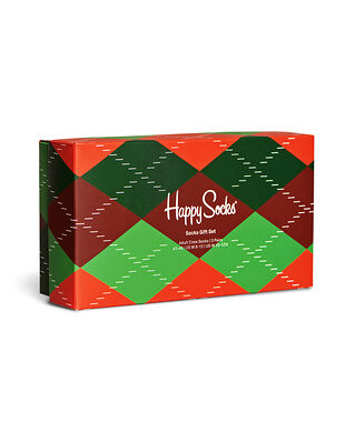 Happy Socks 3-Pack Holiday Classics Gift Set Medium Red