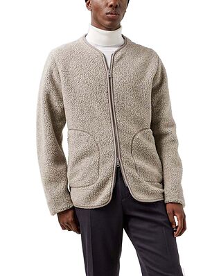 J.Lindeberg Duke Wool Fleece Jacket Grey Melange