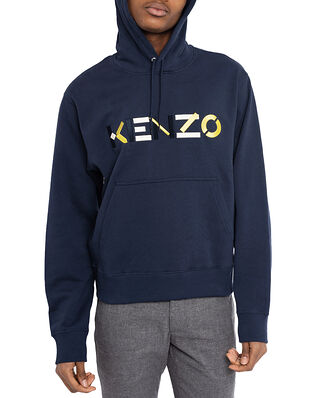 Kenzo Kenzo Multico Logo Hoodie Navy Blue