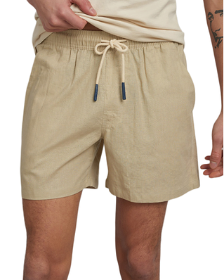 OAS Beige Linen Shorts