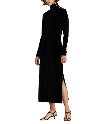 Polo Ralph Lauren VLVT Tn Dr-Long Sleeve-Day Dress Polo Black
