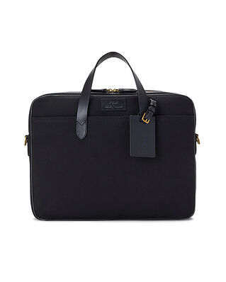 Polo Ralph Lauren Leather-Trim Canvas Briefcase