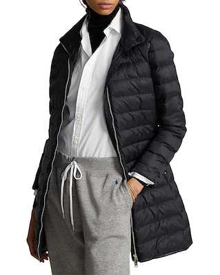 Polo Ralph Lauren Packable Quilted Taffeta Coat Polo Black