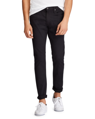Polo Ralph Lauren Ssullivan Slim Stretch 5-Pocket Denim Jeans Hdn Black Stretch