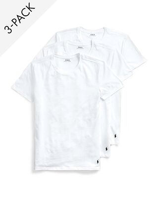 Polo Ralph Lauren 3-Pack Crewneck Undershirts White