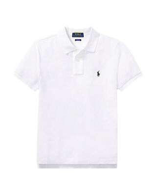 Polo Ralph Lauren Slim Fit Cotton Mesh Polo Shirt White
