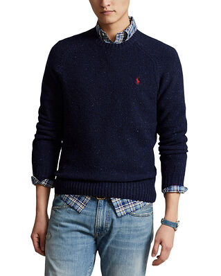 Polo Ralph Lauren LS Saddle CN-Long Sleeve-Pullover New Navy Donegal