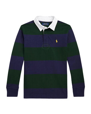 Polo Ralph Lauren LSYDRUGBYM8-Knit Shirts-Rugby Newport Navy / College Green