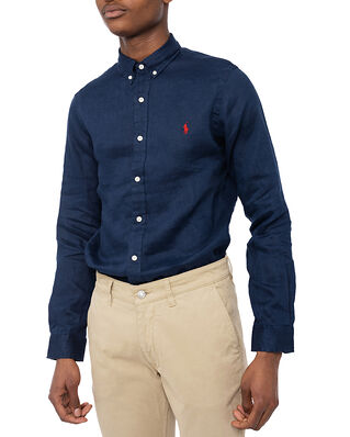 Polo Ralph Lauren Slim Fit Linen Shirt Newport Navy