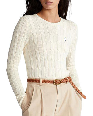 Polo Ralph Lauren Slim Fit Cable-Knit Sweater Cream