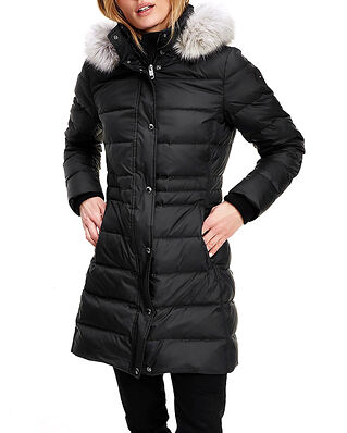 Tommy Hilfiger Th Ess Tyra Down Coat With Fur Black
