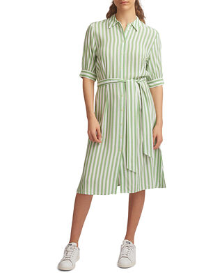 Tommy Hilfiger Viscose Knee Shirt Dress 1/2 Sleeve Banker Stp/ Botanical Green
