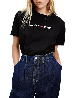 Tommy Jeans Tjw Modern Linear Logo Tee Black
