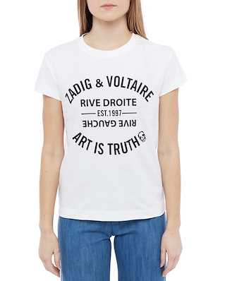 Zadig & Voltaire Walk Blason Perm Cotton T-Shirt White